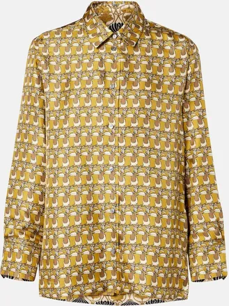 Max Mara Camicia reversibile in seta con stampa