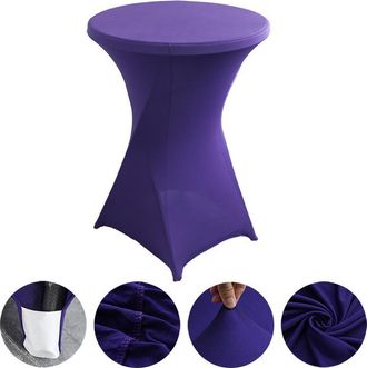 OEM Mantel De C&oacute;ctel El&aacute;stico, Ideal Para Bodas, Banquetes Y Fiestas (di&aacute;metro 76,20 Cm - 81,28 Cm X Altura 106,68 Cm), 2 Piezas, Mesa No Incluida, Color 