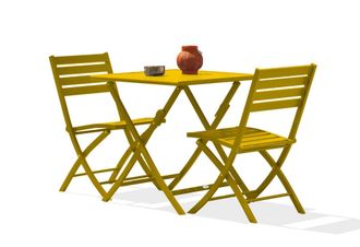 DCB Garden Conjunto de comedor de jard&iacute;n 2 plazas de aluminio