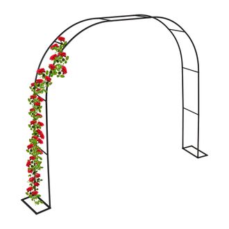 Relaxdays Relaxdays Arco Jard&iacute;n Metal, 210x280x40 Cm, Soporte Enredaderas Y Rosas, Plantas Trepadoras, Tutor Resistente, Negro