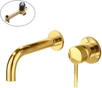 Elle Grifo Monomando Empotrado Para Ba&ntilde;o, Montado En La Pared - Dorado