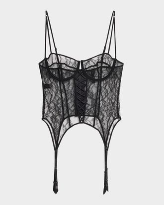 Kiki De Montparnasse Precieuse Lace Garter Bustier