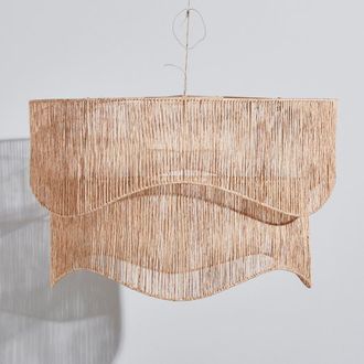 Maisons du monde L&aacute;mpara de techo no electrificada de yute