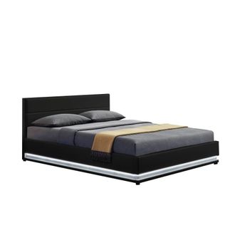 Concept Usine Cama con canap&eacute; abatible negra led 160 x 200 cm