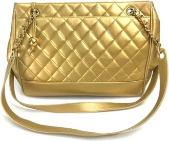 Chanel Pre-owned Fabric chanel-bags - Dames - Vintage Schoudertas - Beige - ONE Size - Vintage