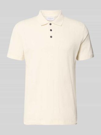 Lindbergh Lindbergh Regular Fit Poloshirt mit kurzer Knopfleiste in Offwhite, Gr&ouml;&szlig;e XXXL