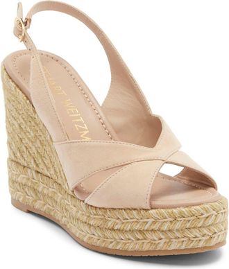 Stuart Weitzman Carmen Espadrille Wedge Sandal in Adobe at Nordstrom Rack, Size 9.5