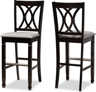 Baxton Studio Calista 2-Piece Bar Stool Set