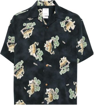 Visvim Copa silk shirt - men - Silk - 3 - Black