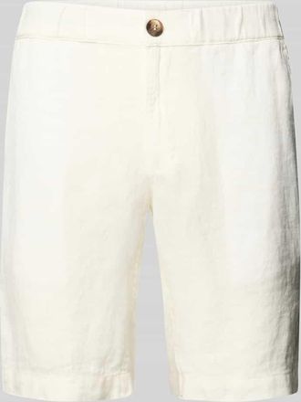 Mazine Regular Fit Leinenshorts mit Eingrifftaschen in Weiss, Größe XL