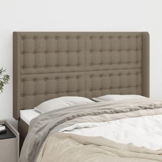 vidaXL Cabecero Con Orejas De Tela Gris Taupe 147x16x118/128 Cm Vidaxl