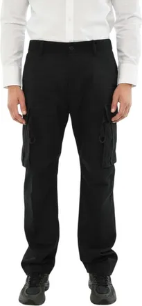 Dsquared2 Black Solid Cargo Trousers
