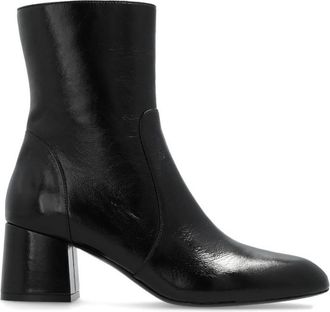 Stuart Weitzman Flareblock Leather Boots, Brand Size 39 ( US Size 8.5 )