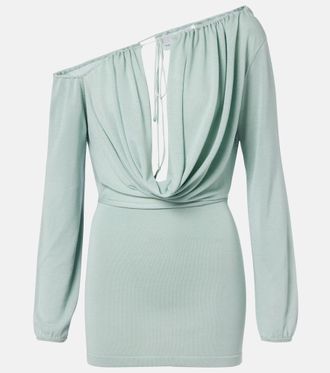 Aya Muse Sola asymmetric draped minidress