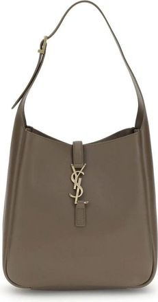 Saint Laurent Tassen, Dames, Grijs, ONE Size, Leer, Cassandre Leren Schoudertas