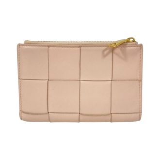 Bottega Veneta Pink Beige Leather Wallet (Bi-Fold) (Pre-Owned)