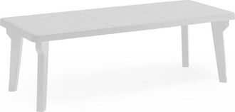 Dmora Tavolo da esterno Anatre, Base per picnic, Piano da pranzo da giardino, Banco outdoor multiuso, Made in Italy, 160/220x90 h74 cm, Antracite