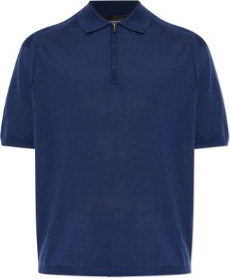 Emporio Armani Polo With Wool Trim