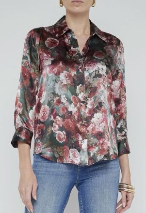 L'agence Dani Blouse In Floral Rose