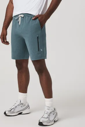 Vuori Clothing Sunday Performance Shorts 8 | Blue Sea Heather | XS, Size Extra Small