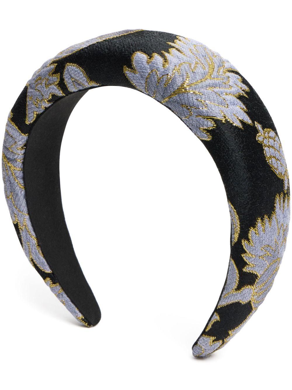 Fascia Per Capelli In Pura Seta CODELLO – Marrone Medio, Taglia Unica, Stile Turbante Con Elastico Posteriore