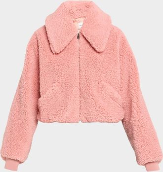 Givenchy Faux Fur Cropped Bomber Jacket