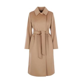 Max Mara Dames, Mantels, Bruin, Maat: M Wol