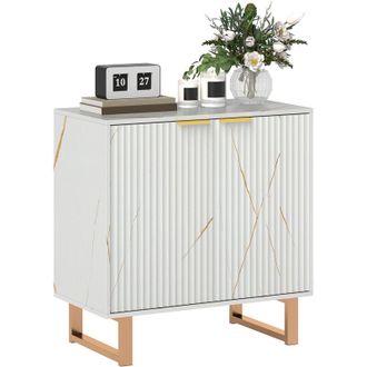 HOMCOM Sideboard, Buffet Cabinet with 2 Doors and Adjustable Shelves, White - Homcom