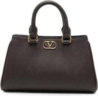 Valentino Garavani Dark Brown VLogo Mini Satchel