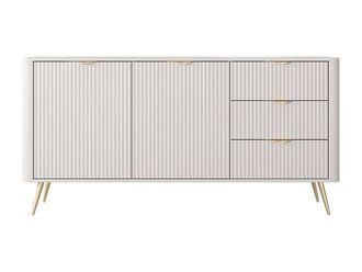 Vente-Unique 2 - Door & 3 - Drawer MDF Sideboard - Beige & Gold - ELONARIA By