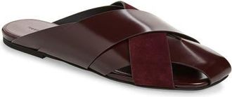 Proenza Schouler Slant Crossover Mule in Merlot at Nordstrom, Size 37.5