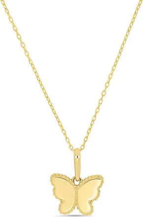 Bony Levy 14K Gold Mykonos Butterfly Pendant Necklace in 14K Yellow Gold at Nordstrom, Size 18