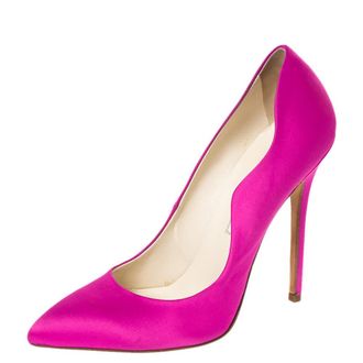 Brian Atwood Fuchsia Satin Besame Pumps