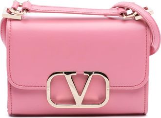 Valentino Pre-owned Valentino Small Leather VLogo Type Crossbody V3VC40360HK0MRCO