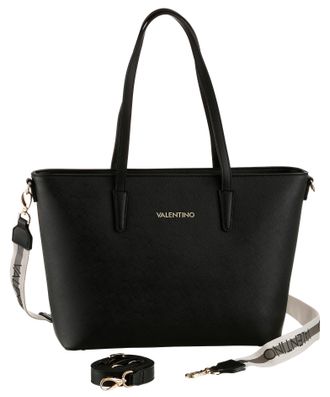 Valentino Handbags Shopper VALENTINO BAGS ZERO RE, Damen, Gr. B/H/T: 35cm x 28cm x 10cm, schwarz, Lederimitat, unifarben, Taschen Shopper, Henkeltasche Schultertasche Um