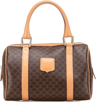 Celine 2014 Macadam Coated Canvas Boston tas - Bruin