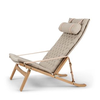 Carl Hansen & S&oslash;n Carl Hansen - FK10 Plico Lounge Chair, Eiche ge&ouml;lt / Canvas natur / Leinen natur