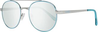 Guess Turquoise Dames Zonnebril Ovaal Gespiegeld - Dames - Zonnebrillen - Veelkleurig - ONE Size - Accessoires