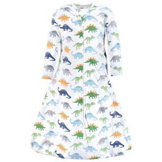 Hudson Baby Long-Sleeve Cotton Jersey Sleeping Bag in Dinosaurs at Nordstrom