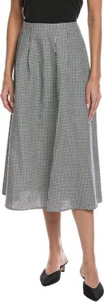 Seraphina Linen-Blend Midi Skirt