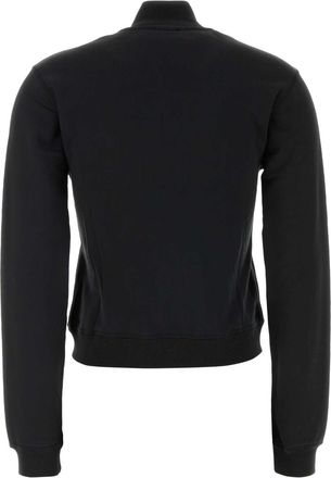 Diesel Womens Logo-Embroidered Cotton Sweatshirt Black Sweater