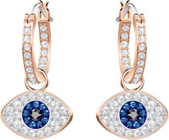 Swarovski Dames Creolen Boze Oog Blauw Symbolica 5425857 - Dames - Oorbellen - Roze - ONE Size - Accessoires