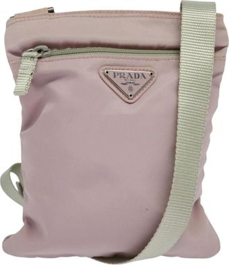 Prada Re-Nylon Pink Nylon Shoulder Bag (Pre-Owned)