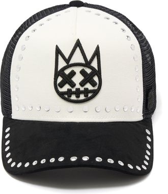 Cult of Individuality Mesh Back Trucker Hat Divine Sounds In Black/White