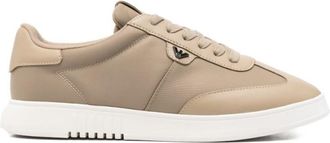 Emporio Armani Beige Leather sneakers