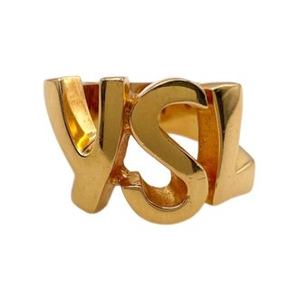Saint Laurent Gold Metal Band Ring (Pre-Owned)