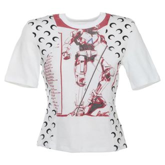 Marine Serre Donna, Top, Bianco, M, new