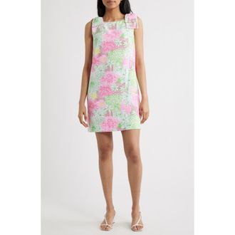Lilly Pulitzer Carmine Floral Print Sheath Dress in Resort White Mum Patch at Nordstrom, Size 12