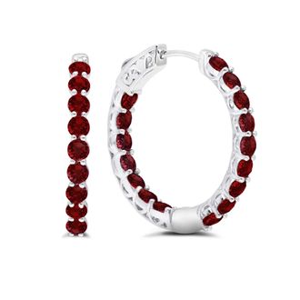 MAX + STONE Sterling Silver Inside Out Gemstone Vault Lock Earring