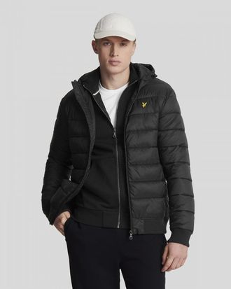 Lyle & Scott Nylon Mens Wadded Jacket - Black - Size X-Large